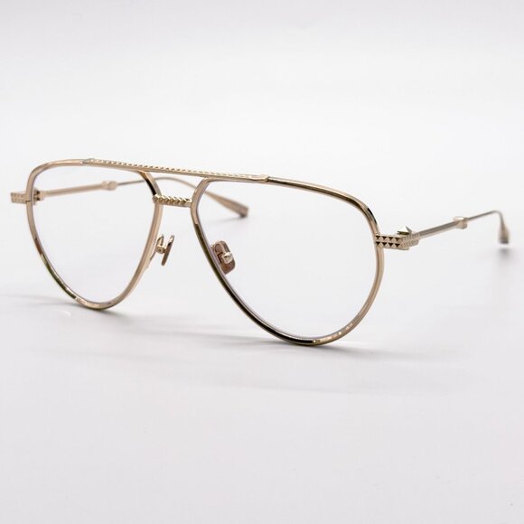 NEW VALENTINO V-STUD-II VLX-133D EYEGLASSES AVIATOR UNISEX GOLD EYEWEAR